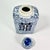 Mid 20th Century Mid-Century Boho Chic Chinoiserie Hollywood Regency Blue & White Square Happiness Ginger Jars For Sale - Image 5 of 8