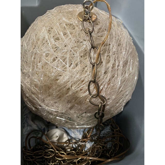 Mid 20th Century MCM Lucite Hanging Lamp For Sale In Memphis - Image 6 of 6