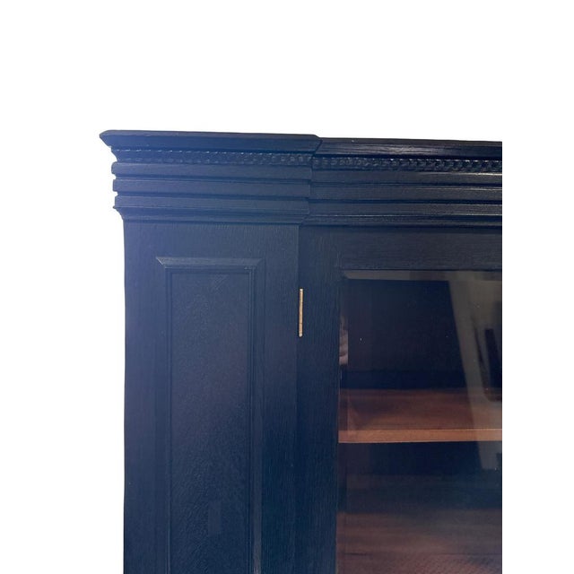 Antique Art Nouveau Bookcase in Oak, 1890s For Sale - Image 3 of 6