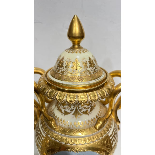 Pair Antique Royal Vienna Vases Circa 1900s For Sale - Image 4 of 15