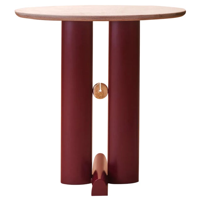 Bronze and Quartzite Alcova Side Table by Ilaria Bianchi For Sale