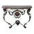 18th Century Louis XIV Period Wrought Iron Console With Soleil Symbol/Fleur-De-Lis For Sale