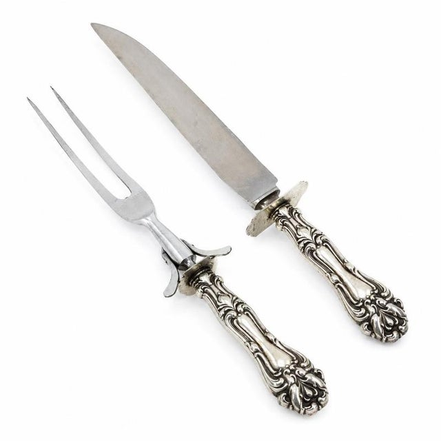 English Baroque Carving Knives in Silver from Wallace, Set of 2 For Sale - Image 9 of 9