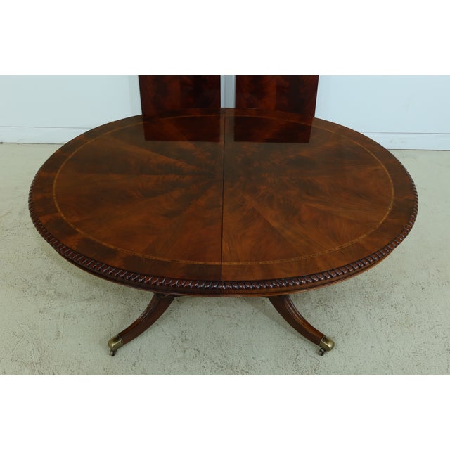 Henredon Oval Flame Mahogany Dining Room Table Chairish