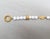 1980s Vintage 1980s Signed Givenchy Goldtone & White Resin Leaf Toggle Bracelet For Sale - Image 5 of 8