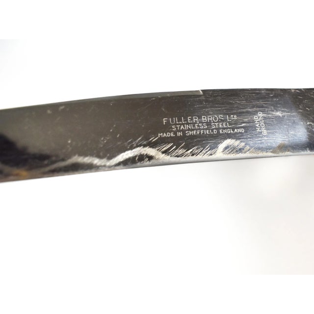 Vintage Fuller Bros Ltd. Natural Cow Horn Handle Cutlery, 3 Pieces For Sale - Image 11 of 13