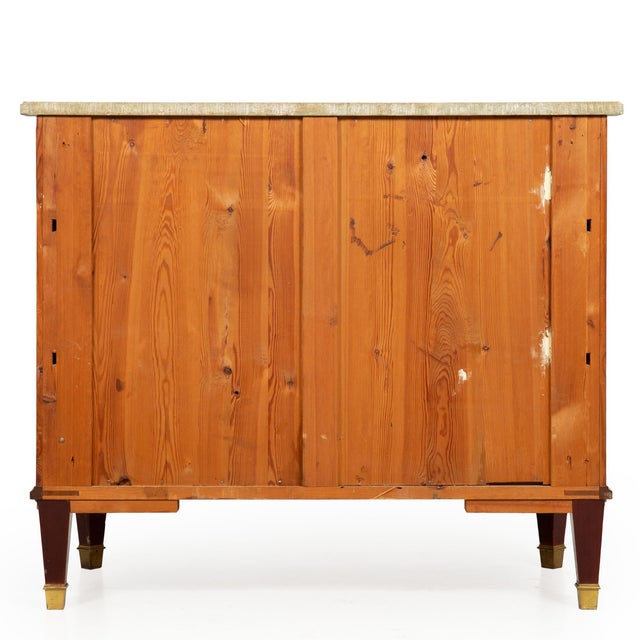 Swedish Gustavian Style Antique Mahogany Chest of Drawers Commode For Sale - Image 6 of 18