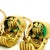 1980s GWK 18k Gold Chrysoprase Intaglio Diamond Earrings, Pair For Sale - Image 12 of 12