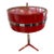 Vintage Red Enamel Table Lamp For Sale