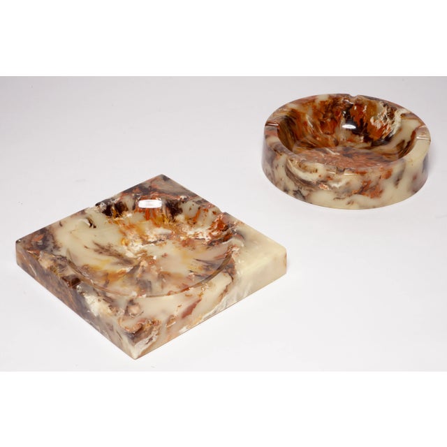 Vintage "Ultra Stone" Ashtrays by Sunlight Industries - Set of 2 For Sale In Miami - Image 6 of 12