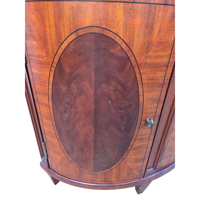 1990s Ethan Allen Newport Mahogany Sideboard Demi Lune Buffet Credenza Server Easton For Sale - Image 15 of 16