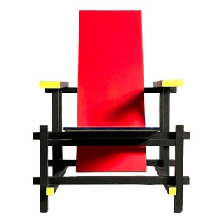 Red and Blue Chair by Gerrit Rietveld for Gerard Van De Groenekan, 1970 For Sale