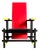 Red and Blue Chair by Gerrit Rietveld for Gerard Van De Groenekan, 1970 For Sale