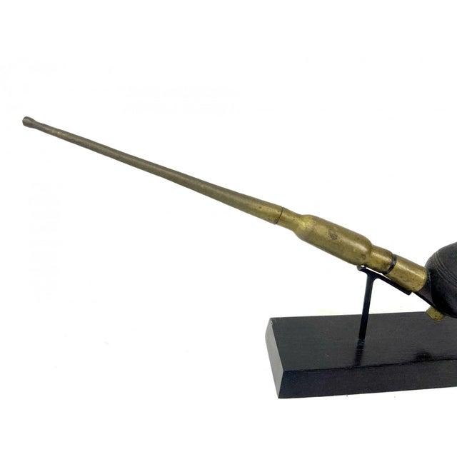 Early 20th Century Ceremonial Smoking Pipe of the Dinka Tribe Professionally Mounted For Sale In New York - Image 6 of 8