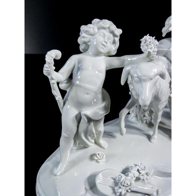 Porcelain Procession of Putti Sculpture from Capodimonte For Sale - Image 6 of 18