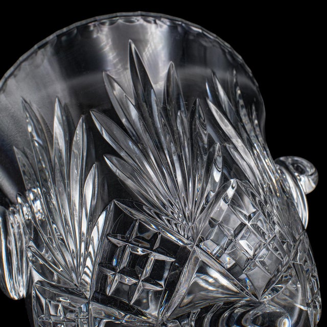 Transparent Vintage Wine Bottle Cooler, English, Cut Crystal, Champagne Ice Bucket, c.1960 For Sale - Image 8 of 10