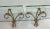Mid-Century Modern Vintage Hollywood Regency Gold Twisted Metal and Glass Wall Shelves - a Pair For Sale - Image 3 of 6