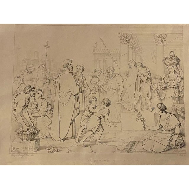 After G. Scharf and E. Webb, Non Angli sed Angeli, Original Lithograph, 1846 For Sale