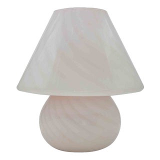 Vintage Table Lamp in Pink Murano Glass, Italy, 1970s For Sale