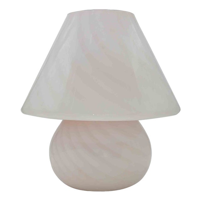 Vintage Table Lamp in Pink Murano Glass, Italy, 1970s For Sale