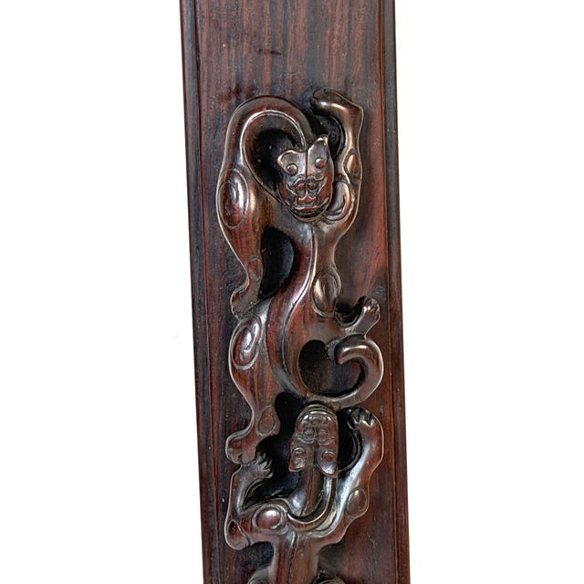 Chinese Scholar's Carved Hongmu Hardwood Qilin Paperweight, Possibly Zitan, Qing For Sale - Image 11 of 16