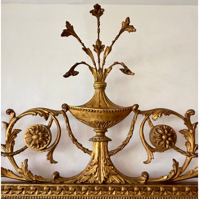 Robert Adam Style British Georgian Giltwood Wall Mirror For Sale - Image 9 of 9