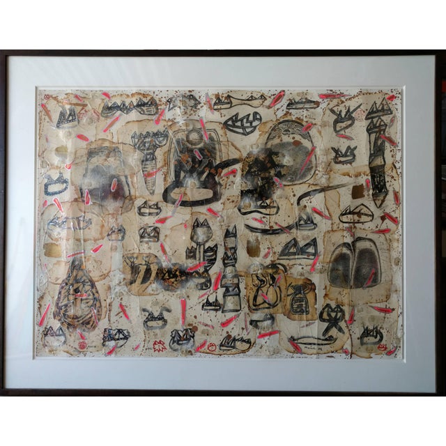 Kwok Mang Ho, Chinese Graffiti Pop Artist Kwok, Mixed Media Collage, 1884 For Sale