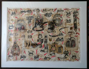 Kwok Mang Ho, Chinese Graffiti Pop Artist Kwok, Mixed Media Collage, 1884