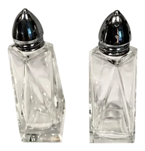 1950s Cut Glass Salt and Pepper Shakers - A Pair