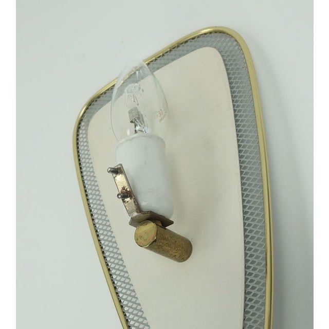 Scone in Metal Mesh and Brass with Glass Shade, 1950s For Sale - Image 9 of 11