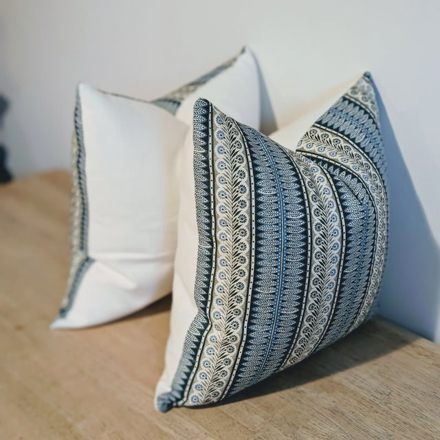 Not Yet Made - Made To Order Jasper Eastlake Forest & Blue 20" Pillows For Sale - Image 5 of 6