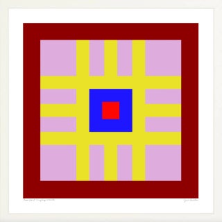 "Power Color 3" Contemporary Fine Art Print in White Gallery Frame by Jessica Poundstone 30" X 30" For Sale
