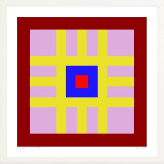 "Power Color 3" Contemporary Fine Art Print in White Gallery Frame by Jessica Poundstone 30" X 30" For Sale