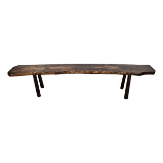 Antique Italian Wooden Bench, 1890s For Sale