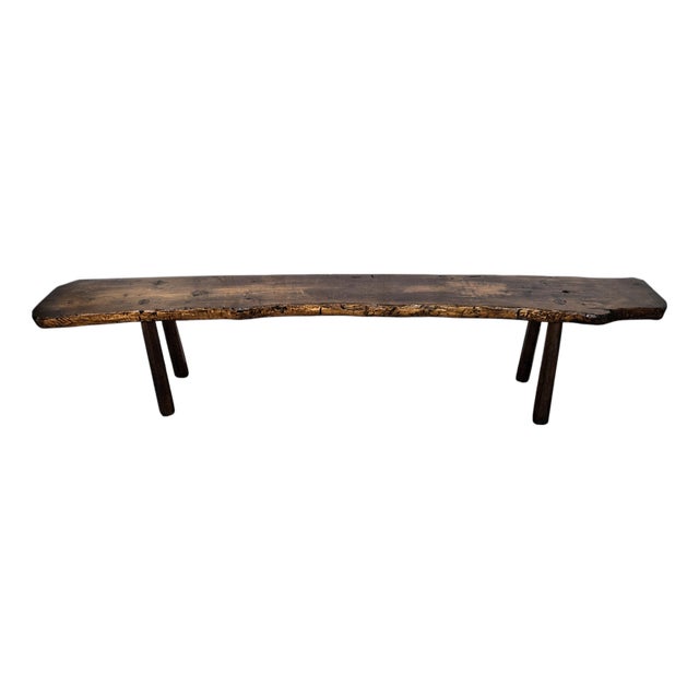 Antique Italian Wooden Bench, 1890s For Sale