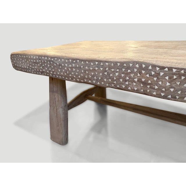 Andrianna Shamaris Impressive Shell Inlay Coffee Table For Sale In New York - Image 6 of 6