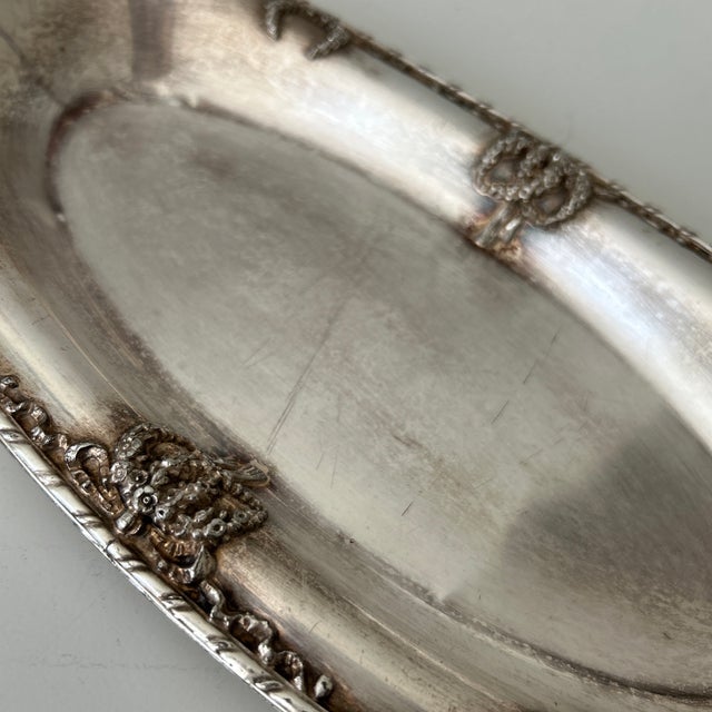 Late 19th Century Antique Simpson, Hall, Miller & Co. Silver-Plated Oval Serving Platter For Sale - Image 5 of 7