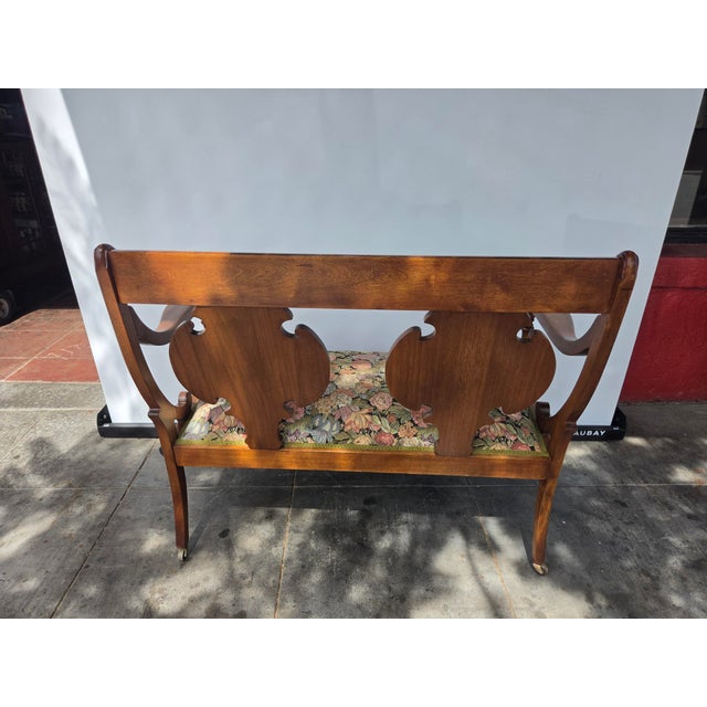 1900s Empire Art Nouveau Mahogany Settee Loveseat Parlor Seating For Sale In San Diego - Image 6 of 12
