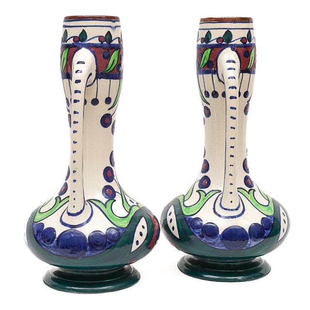 Art Nouveau Vases, 1890s, Set of 2 For Sale - Image 4 of 14