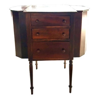 Antique Mahogany Sewing Table For Sale