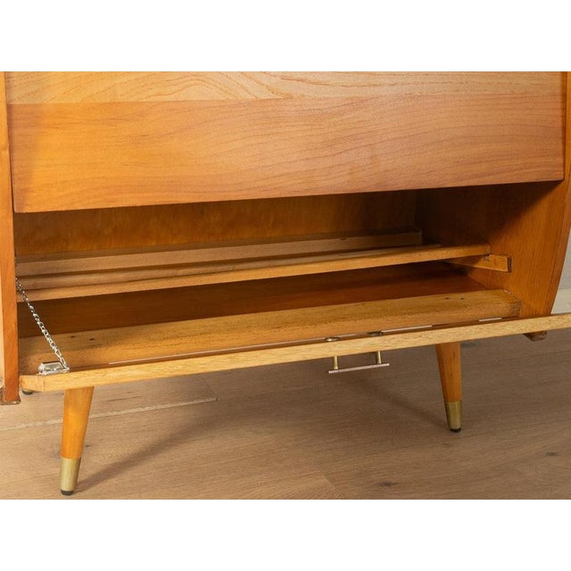 Wood Mid-Century Shoe Cabinet in Two Tone Veneer, 1950s For Sale - Image 7 of 9