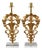 19th Century French Giltwood Floral Fragments Made into Lamps on Custom Lucite Bases - a Pair For Sale