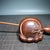 Mid 20th Century Vintage Chinese Boxwood "Lotus" Wooden Fish (Muyu) With Mallet - 115g For Sale - Image 5 of 9