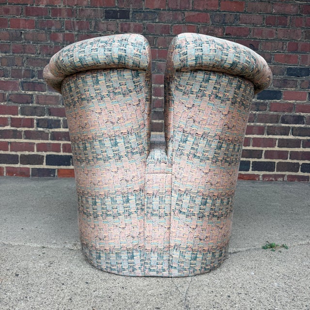 Postmodern Pair of Milo Baughman for Thayer Coggin Split Back Chairs Postmodern For Sale - Image 3 of 12