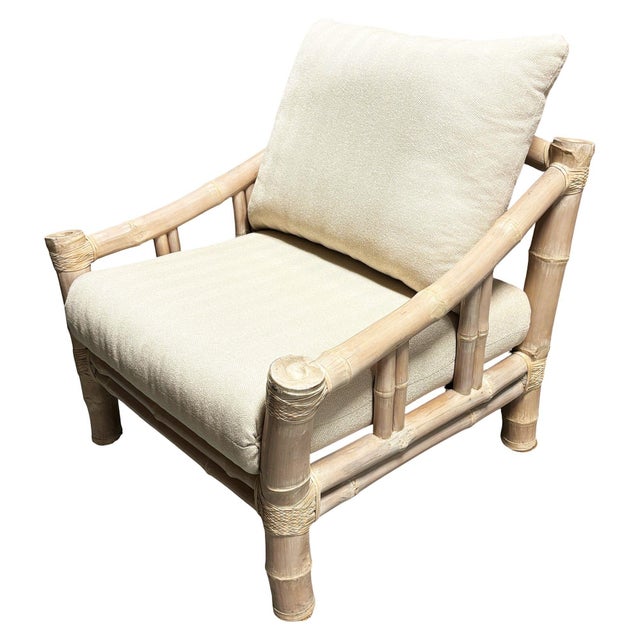 1980s Miami Coastal Elephant Bamboo Pole Sofa & Lounge Chair Living Room Set For Sale - Image 10 of 18
