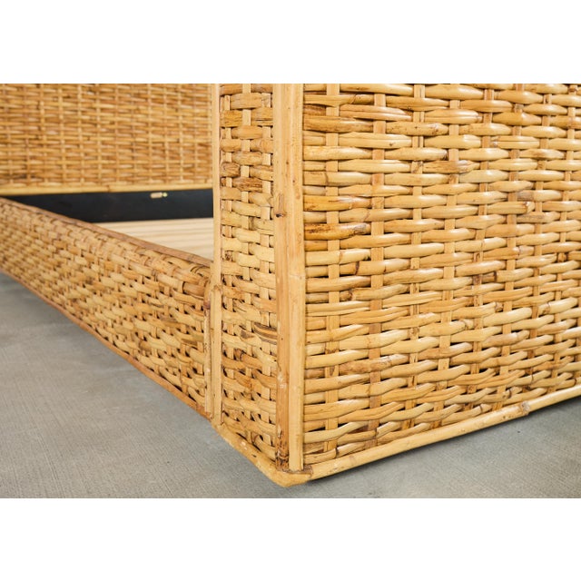 Ralph Lauren Organic Modern Bamboo Rattan Wicker Full Size Bed For Sale - Image 9 of 18