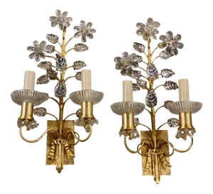 1930’s French Gilt Metal Sconces - A Pair