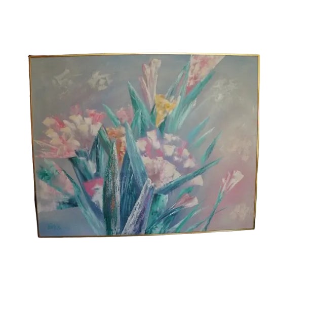 Mid-Century Modern 1970s Large Lee Reynold Painting For Sale - Image 3 of 3