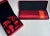 Indian Late 20th C. Boxed Set of 4 Walai Crimson & Orange Stripe Silk Placemats & Napkins For Sale - Image 3 of 18
