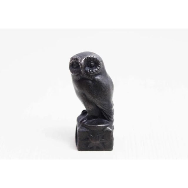 Vintage Bronze Owl, 1950s For Sale - Image 10 of 10